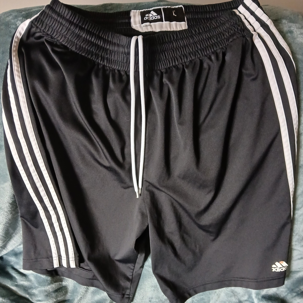 Adidas Men's Black Athletic Shorts-L